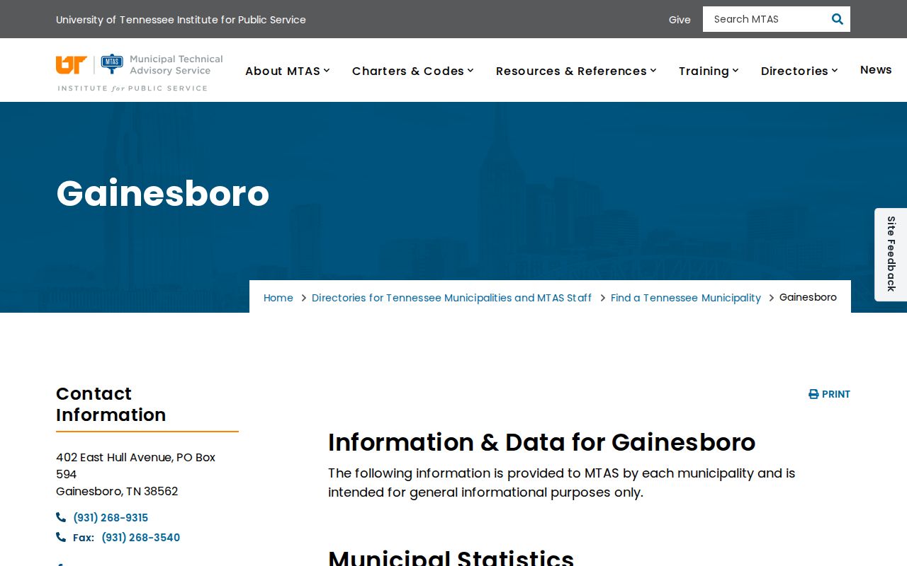 Gainesboro city and police directory for recent arrest records